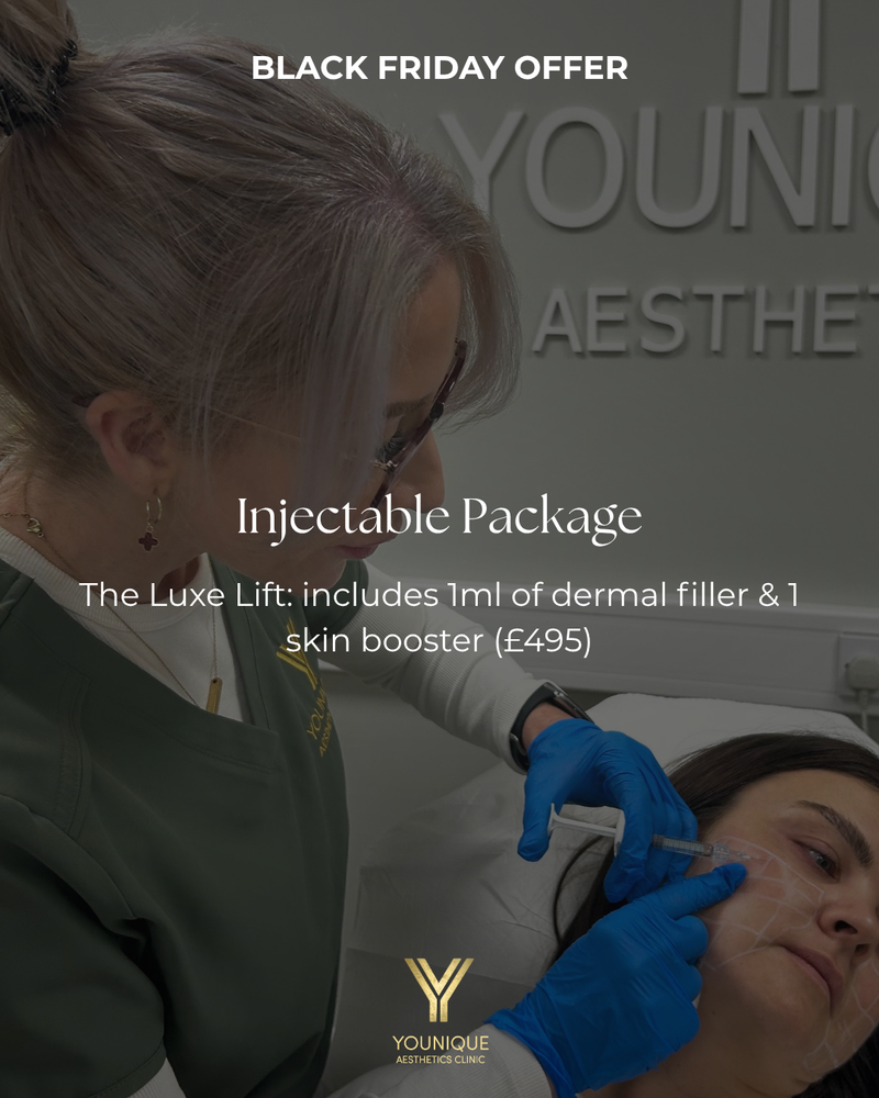 The Luxe Lift Injectable Package: includes Dermal Filler & Skin Booster
